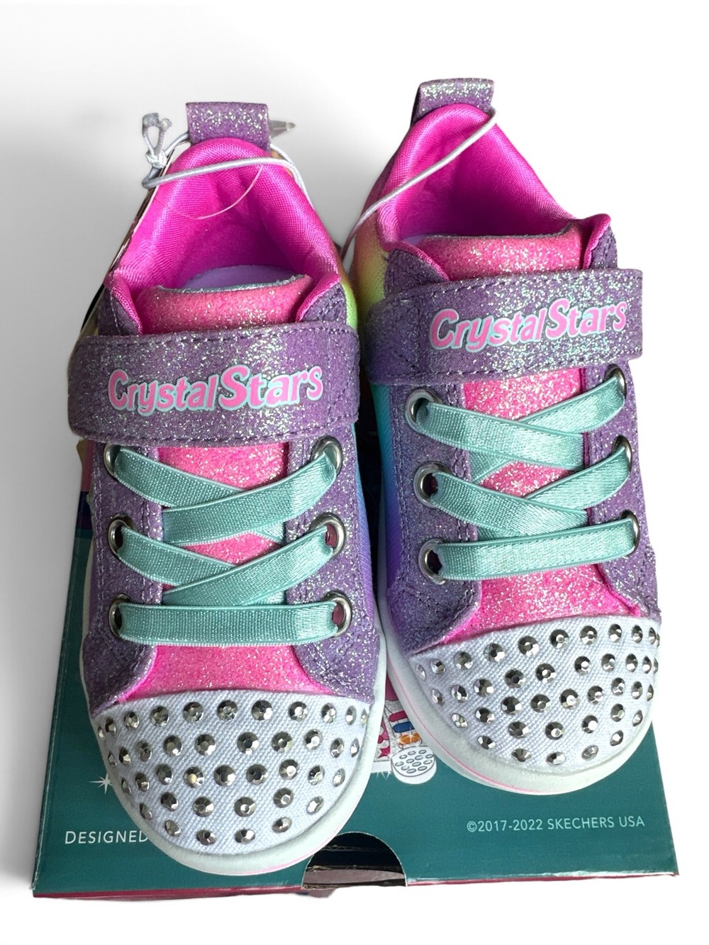 NWT Toddlers sketchers Crystal Stars Gratta Multicolored Size 7